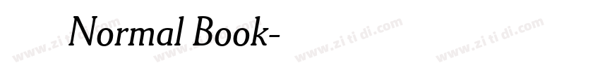 未來熒黑 Normal Book字体转换